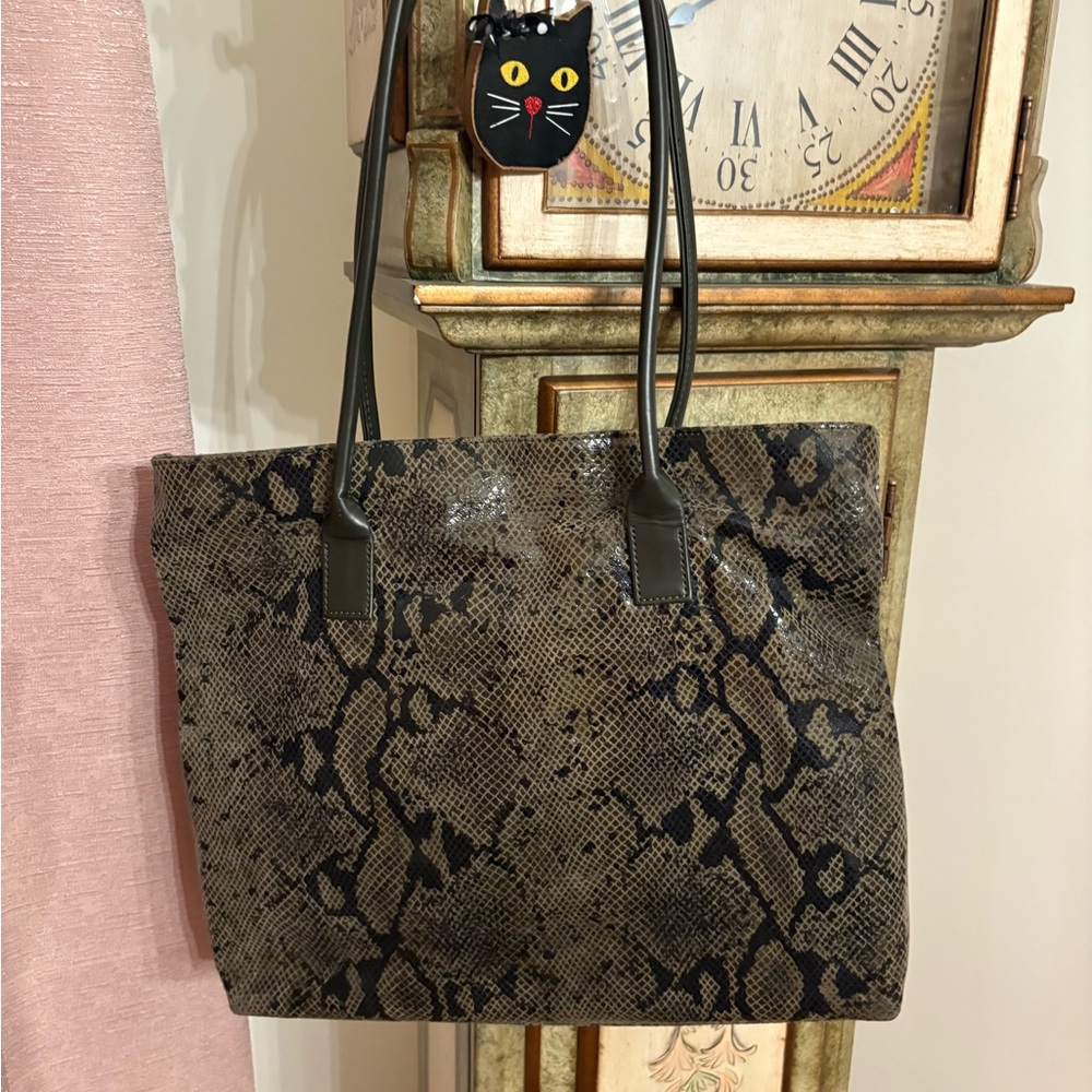 Snakeskin Patterned Handbag